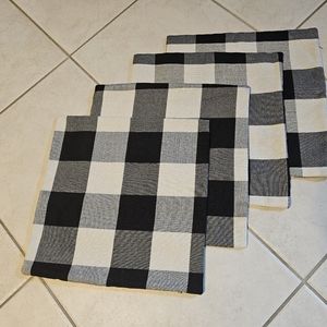 Set of 4 Buffalo Plaid throw pillow slipcovers. Like New.